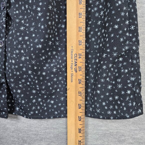 Cabi Women's Black White Astral Star Printed Blouse V-neck Size M - Picture 6 of 8
